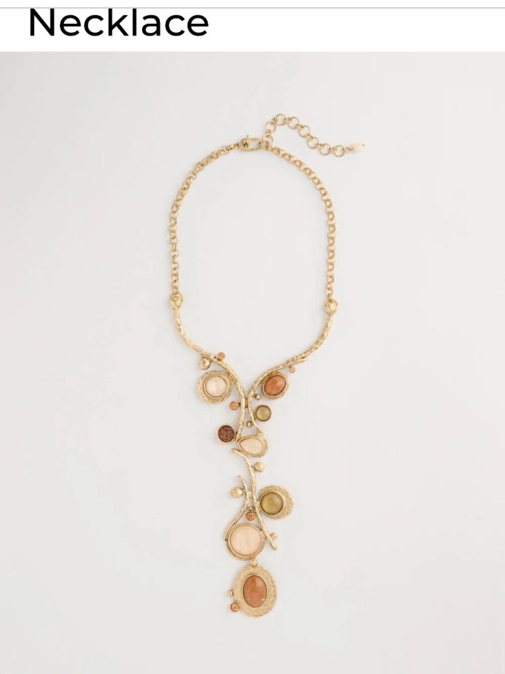 New Chioc's Originals Neutral Linear Swirl Necklace - Picture 2 of 6
